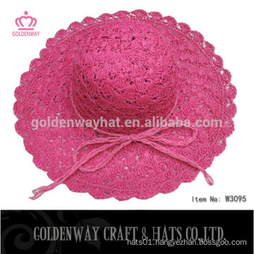 ladies wide brim straw beach sun bowler hat for weddings